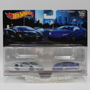 Hot Wheels Premium Car Culture 2 Pack Lamborghini Aventador And Huracan Lp 610-4